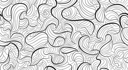 Fototapeta premium black and white abstract line art pattern design