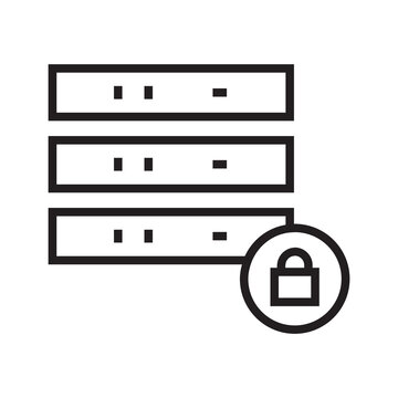 Secure AI Server Database Lock Icon