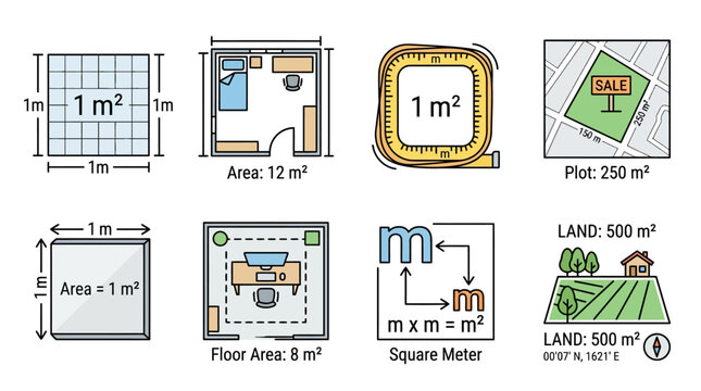 Architectural illustrations showcase various building plots and floor plans.
