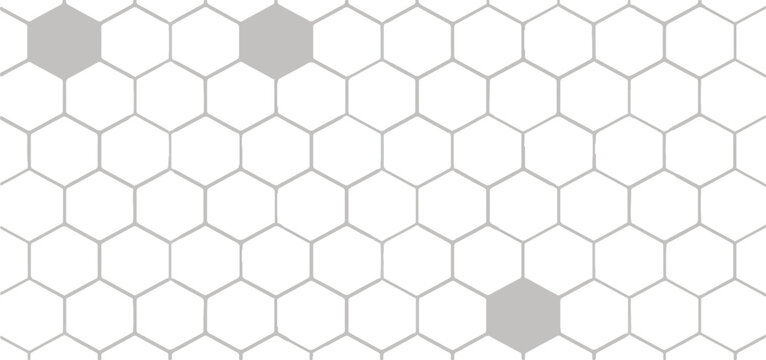 Seamless honeycomb grid background, hexagonal abstract repeating pattern texture.
