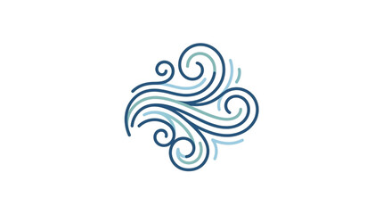 Fototapeta premium Abstract Swirls Representing Wind or Air Flow.