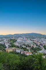 Fototapeta premium Budapest - Ungheria - Panorama della città con il castello di Buda