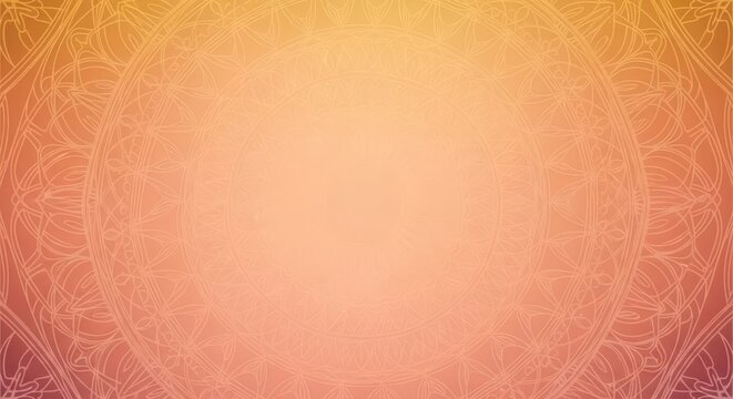 Kamika Ekadashi Spiritual Background with Subtle Mandala Pattern and Warm Orange Gold Gradient Tones for Religious Banner and Wallpaper