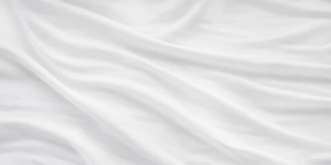 Fototapeta premium Elegant white satin silk fabric background with soft flowing waves and smooth luxury texture