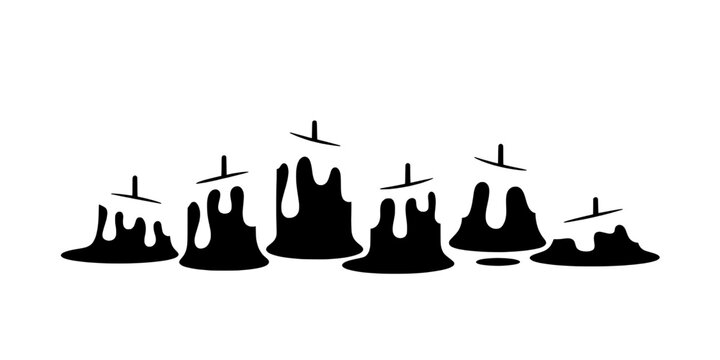 Knife Tactical Combat with Double-Edged Silhouette on Clean White Background Featuring Dagger, Sharp Blade, Weapon with Self Defense and Threat