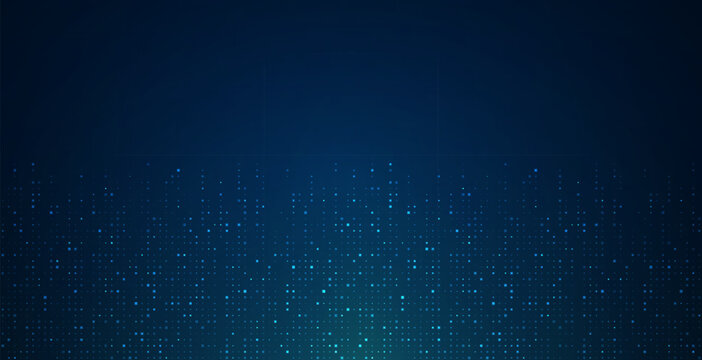 Digital technology background. Digital data square blue pattern pixel background