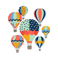Obraz premium Colorful hot air balloons flying high 2.