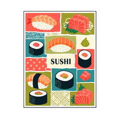 Variety of sushi rolls and pieces. © Moran