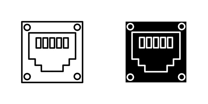 TCP icon on white background, editable stroke svg 10