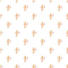 Obraz premium Cupid angels forming a repeat pattern for valentine's day and love concepts
