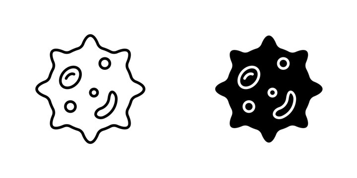 White blood cell icon on white background, editable stroke svg 10