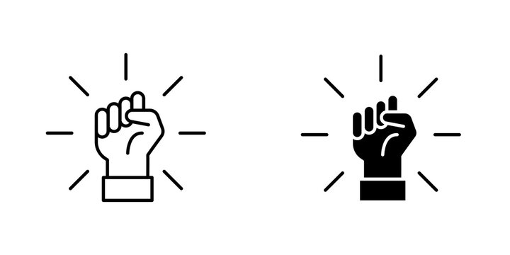 Will power icon on white background, editable stroke svg 10