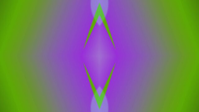 Abstract Geometric Shapes Morphing in Gradient Green and Yellow Digital Space