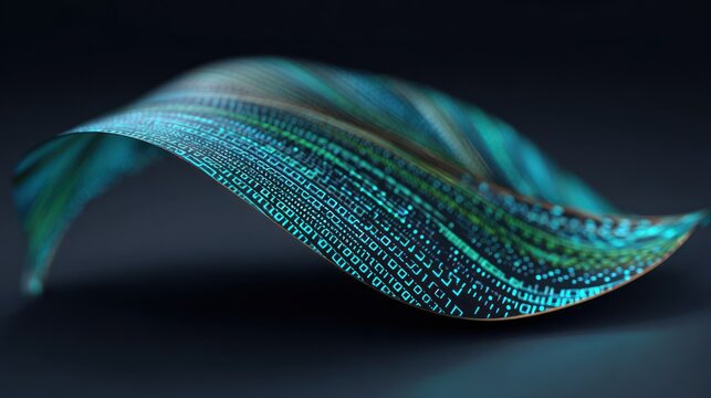 Abstract data stream graphic design