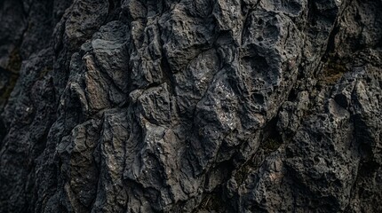 Fototapeta premium Rocky cliff face with a rugged rocky texture