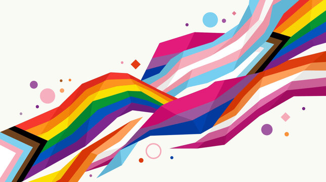 Vibrant LGBTQ Pride Flag Abstract Background Diversity Inclusion and Celebration Victoria Day