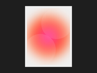Fototapeta premium Vibrant red and pink mesh gradient background with soft blurred circles