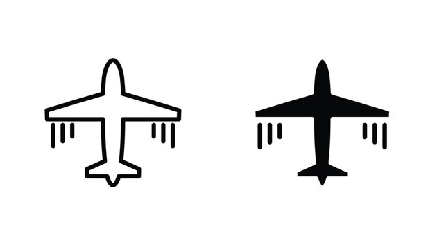 Airplane vecor icon set. Stock vector illustrator. EPS 10