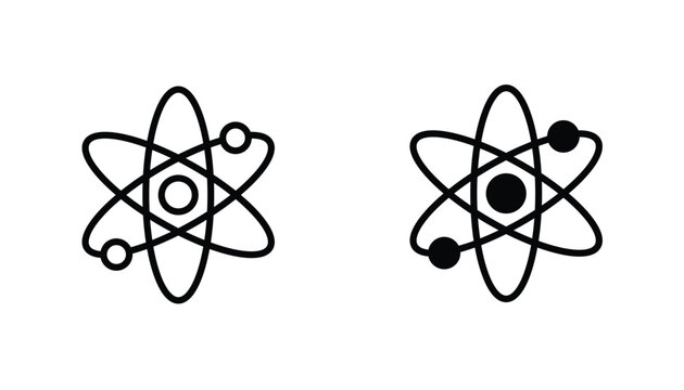 Atom vecor icon set. Stock vector illustrator. EPS 10