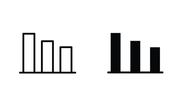 Bar chart vecor icon set. Stock vector illustrator. EPS 10