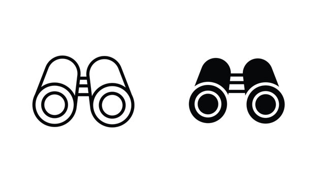 Binoculars vecor icon set. Stock vector illustrator. EPS 10