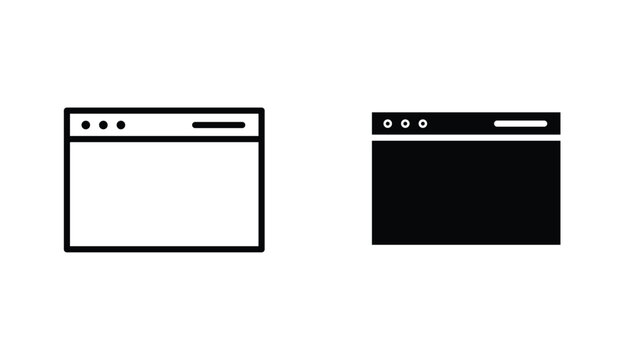Browser window vecor icon set. Stock vector illustrator. EPS 10