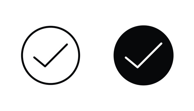Checkmark vecor icon set. Stock vector illustrator. EPS 10