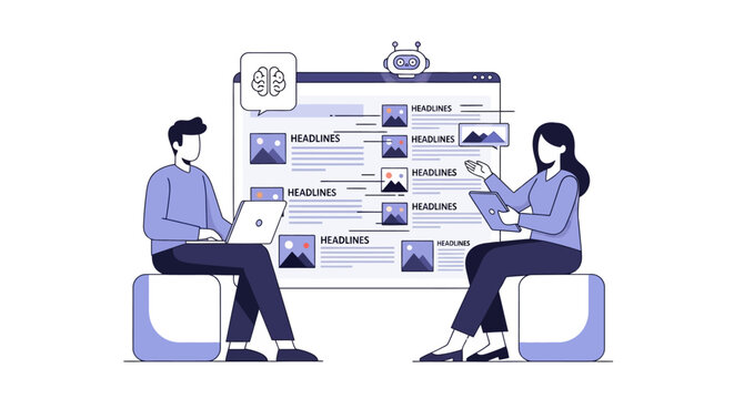 AI Content Creation and Automated Copywriting Illustration with Human Collaboration