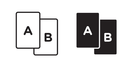 A B test icon vector design illustrations. line and solid styles © sahana