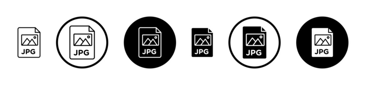 Jpg icon filled flat and line versions