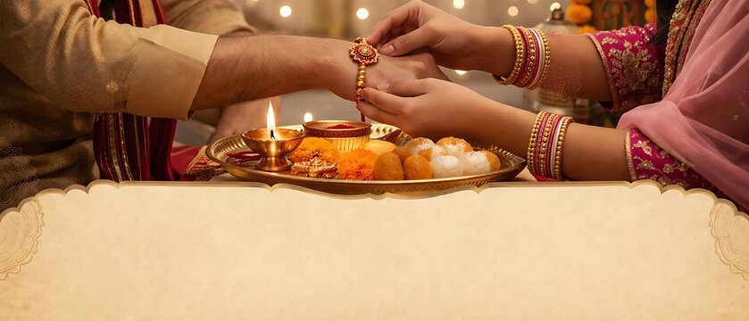Divine Raksha Bandhan and Rakhi Festival Artwork Featuring Traditional Rituals, Blessings, and Togetherness