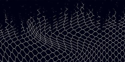 Net texture pattern on white background. Net texture pattern for backdrop and wallpaper. Realistic net pattern with black squares. Geometric background, vector Eps10 © Faisol