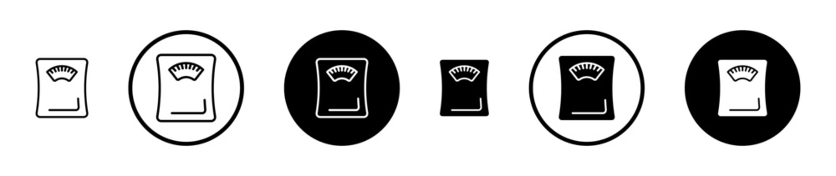 Scale icon filled flat and line versions