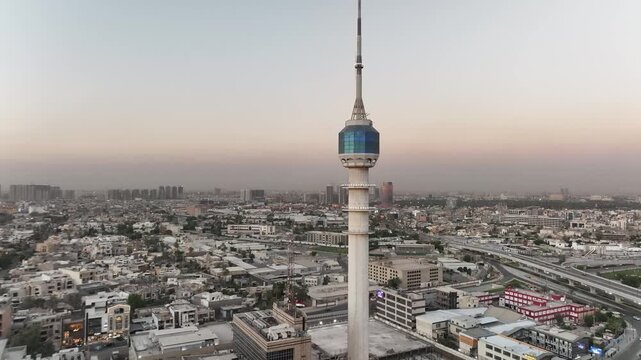 Baghdad Clock Tower at Sunset