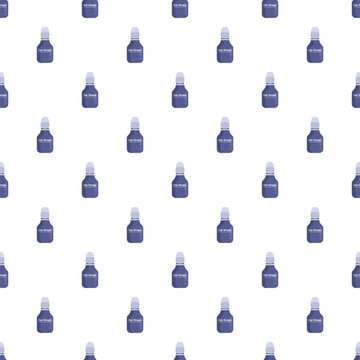 Ear drops medicine bottles repeating across a white background illustrating medical treatment