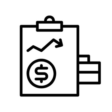 clipboard icon on white background