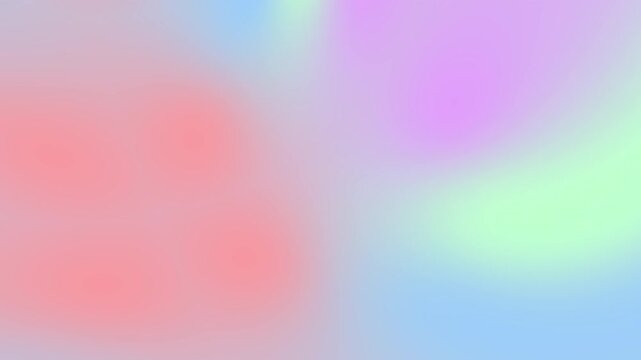 Soft pink, green, blue, purple, mint green gradient. 4k blurred animation background ideal for website banner. and artistic design projects