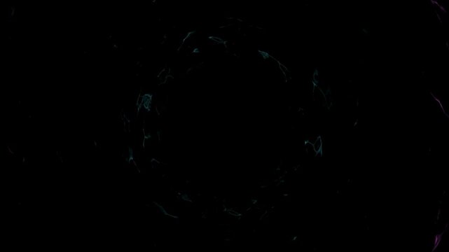 Cinematic cosmic portal with swirling energy particles, ethereal space nebula background, glowing magical vortex for sci-fi and fantasy transitions