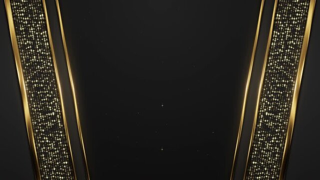 Luxury Black and Gold Abstract Background with Glittering Particles Awards Trailer Titles Cinematic Openers Intro Loop