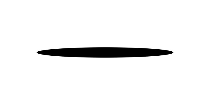 Black oval shape on a transparent background