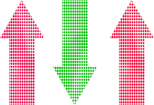 Up and down arrows icon set