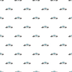 Repeating police car illustration creating an emergency transportation seamless pattern © nsit0108