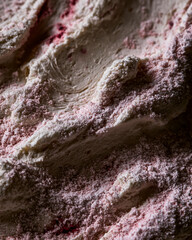 Obraz premium Deliciously textured holiday cake frosting with creamy swirls and fun colors