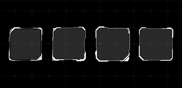 White text box or touchscreen user interface. Vector illustration.