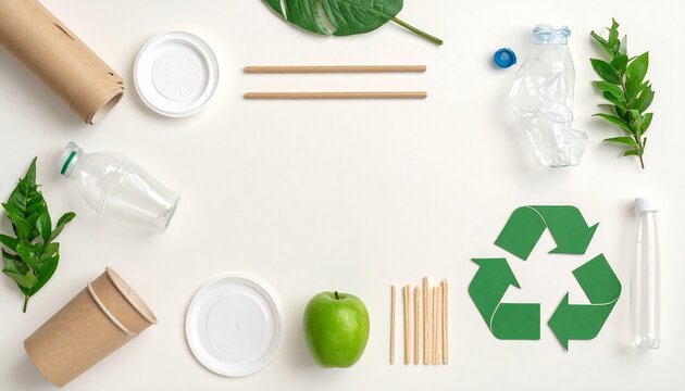 Eco friendly products and recycling concept.