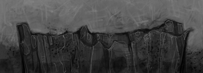 Abstract image for printing - digital painting. The picture is painted by hand on a tablet. © neurostructure