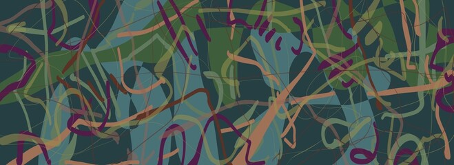 Abstract image for printing - digital painting. The picture is painted by hand on a tablet. © neurostructure