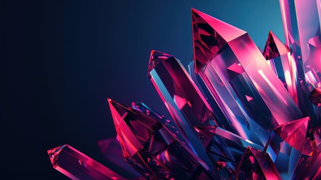 Abstract crystal formation illustration