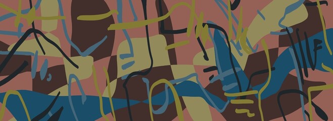 Abstract image for printing - digital painting. The picture is painted by hand on a tablet. © neurostructure