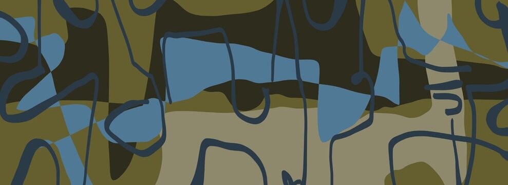 Abstract image for printing - digital painting. The picture is painted by hand on a tablet.